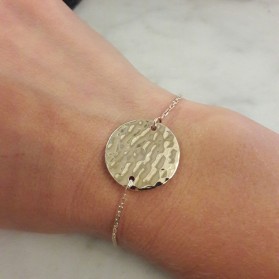 Bracelet Médaille martelée