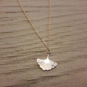 Collier Feuille Ginkgo