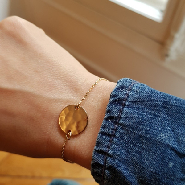 Bracelet Médaille Martelée Petit modèle