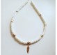 Collier Plume et coquillages