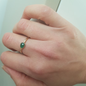 Bague onyx verte