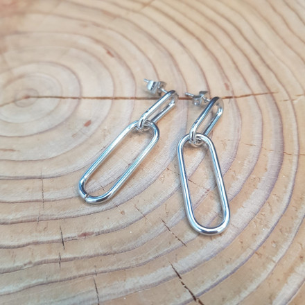 Boucles Maillon argent