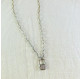 Collier petit cadenas argent