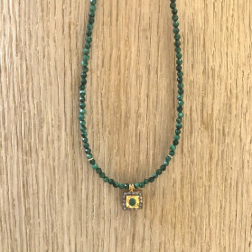 Collier Polki Malachite