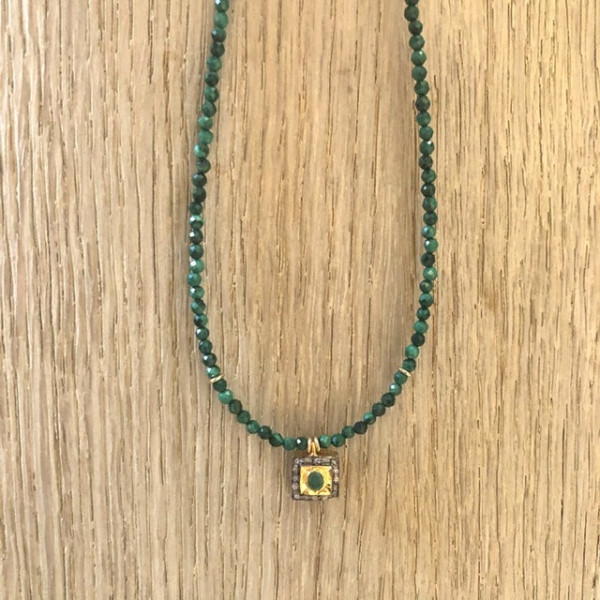 Collier Polki Malachite