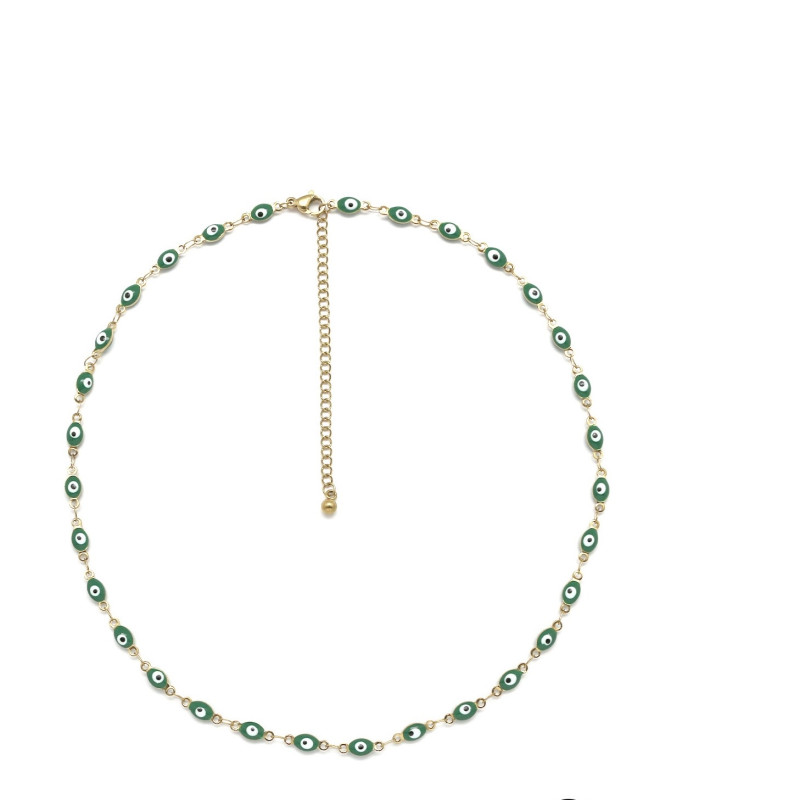 Collier Mini yeux Green