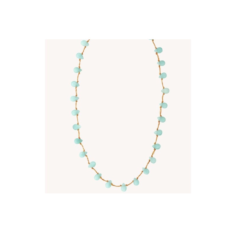 Collier gouttes turquoise