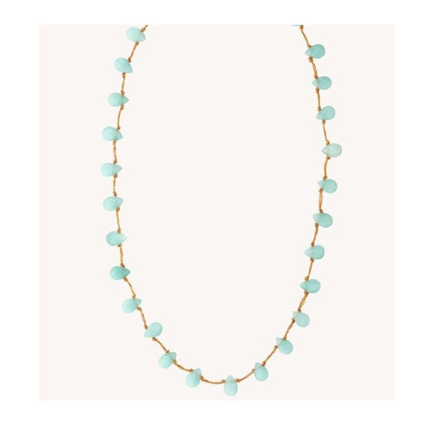 Collier gouttes turquoise