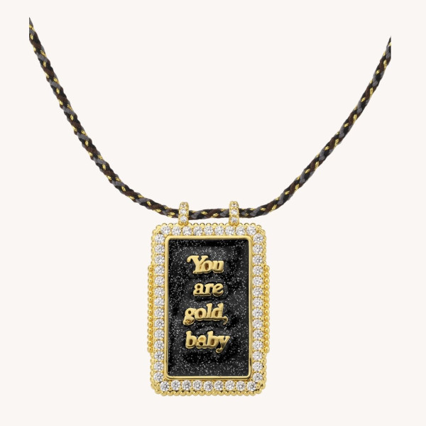 Collier plaque Gold baby Twice