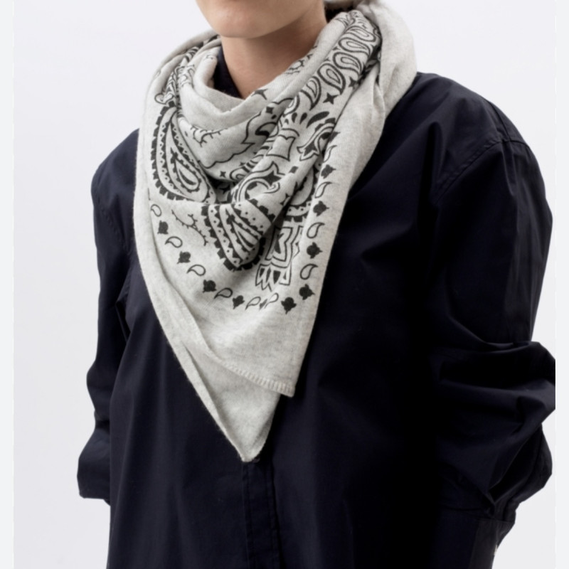 Foulard Bandana Gris chiné