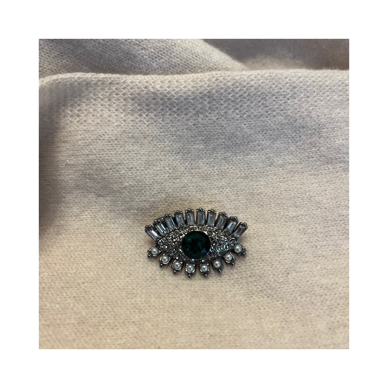 Broche Oeil strass