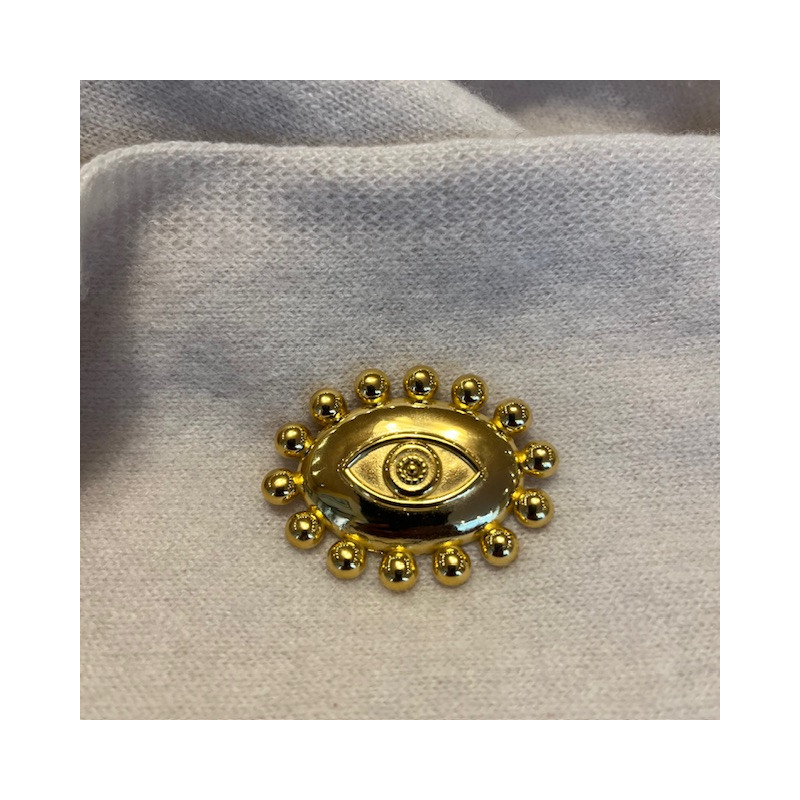 Broche Oeil doré