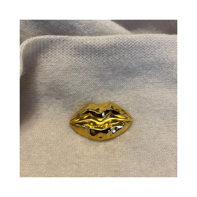 Broche Bouche martelée