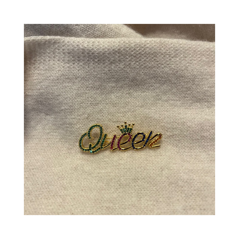 Broche Queen multicolore