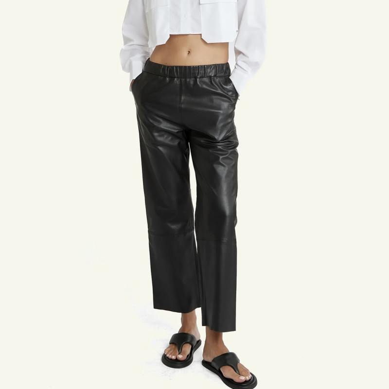 Serge Pariente Pantalon cuir Sarah