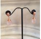 Boucles d'oreilles quartz rose