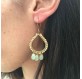 Boucles d'oreilles pampilles vert d'eau